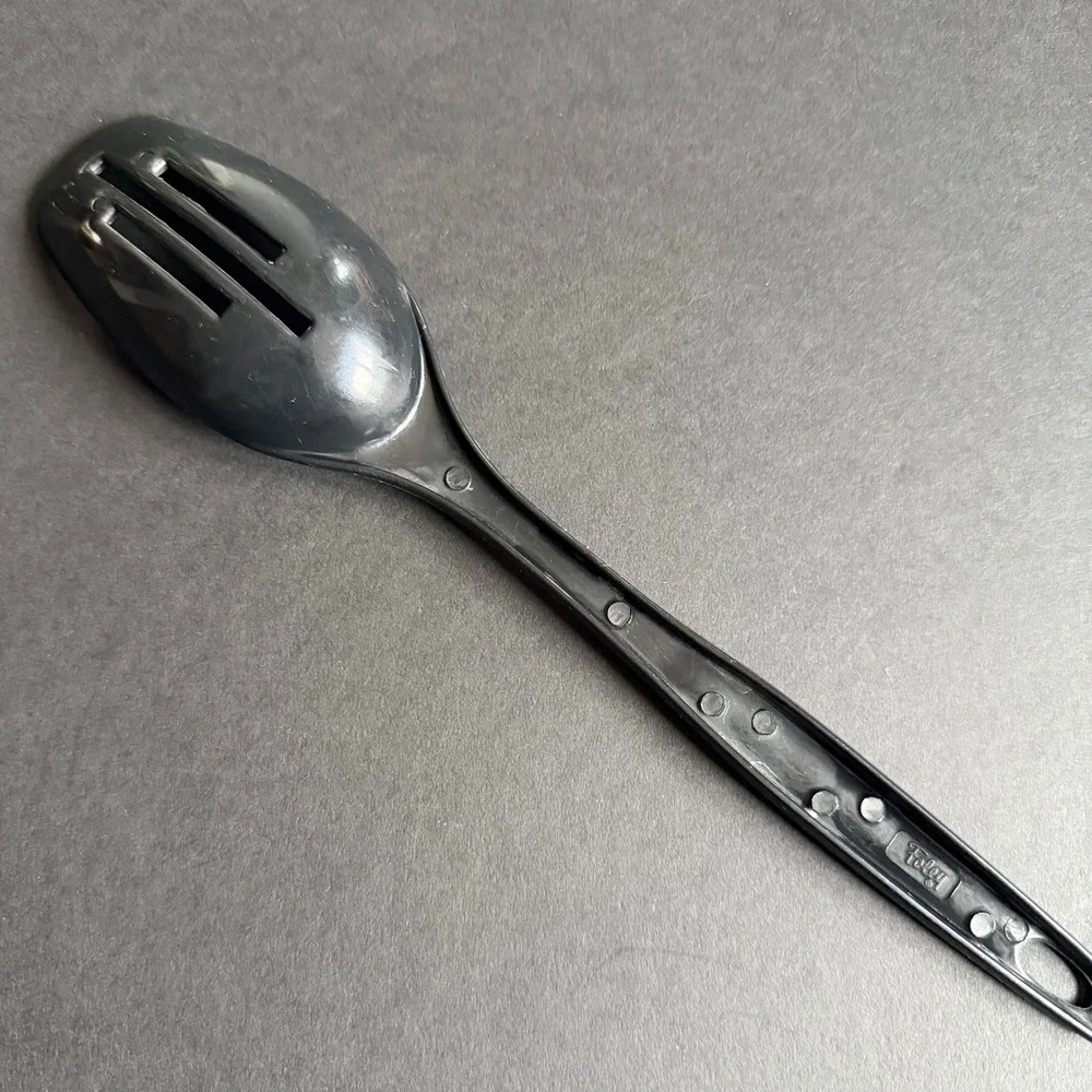Vintage Foley Black Nylon Slotted Straining Spoon Cooking‎ Kitchen Utensil USA